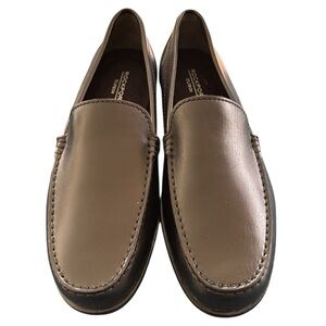 Rockport Trutech Classic Lite Venetian Slip-On Loafer Black Leather Sz 8 Casual